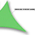 SUNNY GUARD Waterproof Sun Shade Sail 9'x12'x15' Lemon Green Right Triangle UV Block Sunshade for Backyard Yard Deck Patio Garden Outdoor Activities and Facility(Customized)