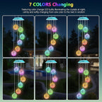 Toodour Solar Wind Chime, Color Changing Moroccan Ball Wind Chimes, LED Decorative Mobile, Gifts for Mom, Waterproof Outdoor Decorative Lights for Garden, Patio, Party, Yard, Outdoor Easter Decor
