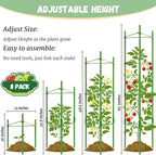 Legigo 8-Pack Tomato Cage for Garden Plant Support- Up to 48inch Garden Stakes Tomato Cage, Tomato Trellis for Potted Plants, Tomato Cages Plant Stakes for Climbing Vegetables Plants Flowers