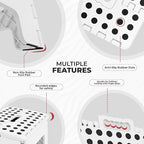 Utopia Home Folding Step Stool with Handle – 9 Inch Anti Slip Collapsible Stool – Holds Up to 300 lbs – Sturdy Plastic Step Stool Foldable for Kitchen, Bathroom and Home Use (2-Pack, White)
