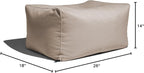 Jaxx Leon Outdoor Bean Bag Ottoman, Flax