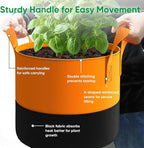 10 Gallon Grow Bags: 6 Pack 350G Heavy Duty Thickened Colorful Potato Grow Bags with Handles - Felt Nonwoven Garden Fabric Bags Gardening Pots for Vegetable Fruit Flowers Herbs Tomato Growing