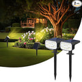 Solar Lights Outdoor Waterproof IP65,Auto On/Off, 2700K 2 Lighting Modes, Super Bright LED, Solar Powered Yard Garden Solar Spot Lights for Outside Landscape,2 Pack