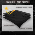 Sofa Cover for Patio Loveseat, Waterproof Polyester, Black