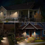 URPOWER Solar Lights Outdoor, Adjustable Spot Lights Outdoor, 2-in-1 Waterproof Landscape Spotlights Wall Light, Dusk-to-Dawn Solar Powered Light for Garden, Yard (6 Pack,Warm White)