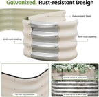 GoCampDriect 6IN1 Raised Garden Bed - 8x3x1ft Galvanized Raised Garden Boxes Outdoor Corrosion Resistant | Variable Shape 9x2x1ft Metal Raised Garden Beds for Planting Vegetable, Fruits,Flower