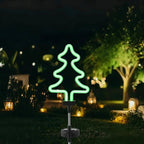 Solar Garden Stake Lights, Waterproof Landscape Light, Solar Landscape Path Lights, Neon Lights, Outdoor Decor for Garden, Yard, Lawn, Pathway, Patio, Backyard (Christmas Tree)