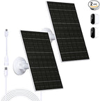 Zivif 7W Solar Panel for Security Camera for Arlo Essential 2K (2nd Gen), Essential XL & Spotlight Cameras, Solar Panel with USB-C/Micro USB Port for 5V Battery Cameras, 2 Pack