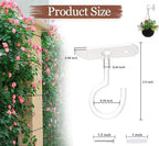 Ceiling Hooks 6Pack for Hanging Plants 2.5in White