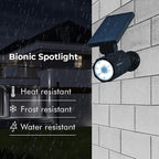 Bell+Howell Bionic Spotlight Deluxe Solar-Powered Spot Light 25 Feet Motion Sensor, Sun Panels, Waterproof Frost Resistant Patio, Yard and Outdoor Lighting As Seen On TV, Black…