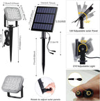 Solar Spot Lights Outdoor, 20 LED IP65 Waterproof Landscape Lighting, Dusk-to-Dawn 3000K Warm White Solar Outdoor Lights for Yard Garden Driveway Porch Walkway, 2-in-1