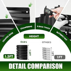 17" Tall Elevated Round Metal Rised Garden Bed- 4'x4' in Size and 0.8MM Thick Durable Planter Box for Vegetables Flowers Succulent at Patio/Garden Outdoor (Black, 4FT Diameter)