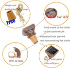 Indoor String Lights for Wine Bottles, Solar, 12 Pack, Multicolor