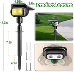Nreonrick Solar Spot Lights 360° Adjustable Solar Lights Outdoor IP65 Waterproof with 2-in-1 Solar Powered Spotlights for Landscape Lighting for Garden, Yard, Pathway (Warm White, 2 Pack)