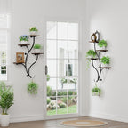 LATIBELL 2 Packs Wall Planters for Indoor Plants 8 Tiered Wall Mount Plant Holder Hanging Planters Wall Decor Living Room Plant Stand Indoor Wall Planter Plant Hanger Window Plant Shelves for Home