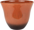 Classic Home and Garden Honeysuckle Resin Planters - Lightweight Indoor & Outdoor Plant Pots - UV-Resistant Plastic Flower Pots - Pot Planters for Flowers & Herbs (13" Orange Ember)