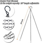 20 Inch Hanging Baskets Chain, Hanging Chains with Hooks Flower Pot Chain Replacement Plant Hangers for Planters, Bird Feeders and Lanterns (Classic, 4)