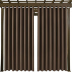 Waterproof Outdoor Curtain W105 x L108 - Grommet Top Sunlight Blocking Window Treatment Drapes Blackout Curtains for Home Bedroom Living Room Outdoor Patio Porch Pergola Cabana Gazebo (2 Panels)