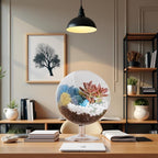 Glass Terrarium Kit with Oval Modern Design and Reindeer Moss