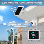 IP65 Solar Panel Outdoor for Ring Cameras (White 1P) Spotlight Cam Plus/Pro(Battery) Stick Up Cam/Pro Wireless Outdoor with 10FT/3M Long Cable Dustproof Waterproof
