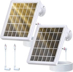Solar Panel Charger for Ring Camera，Spotlight Cam Plus/Pro and Stick Up Cam Battery, 6V 3W 13.1Ft Fast Charging Cable