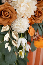 Artificial Flowers Swag Kit, Burnt Orange, 26 Ft Draping Fabric