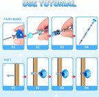 Decorative Garden Stakes, 158 Piece DIY Fairy Wand Kit in Rose Red