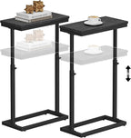 TUTOTAK End Table, Side Table, Tall Couch Table, Sofa Table, Living Room, Bed Room, Black TB01BK0832