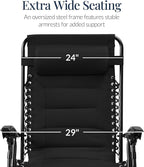 Oversized Padded Zero Gravity Chair – Black