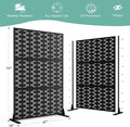 Decorative Fences - Black Brick Metal Privacy Screen, 72 x 47 Inches