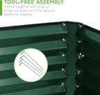 Best Choice Products 8x4x2ft Outdoor Metal Raised Garden Bed, Deep Root Planter Box for Vegetables, Herbs & Flowers, 478-Gallon Capacity, 100% Non Toxic Materials - Dark Green