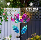 Outdoor Garden Decor Solar Spinners Lights - Metal Wind Spinner Solar Lights for Yard, Patio, Garden Lawn Oranments