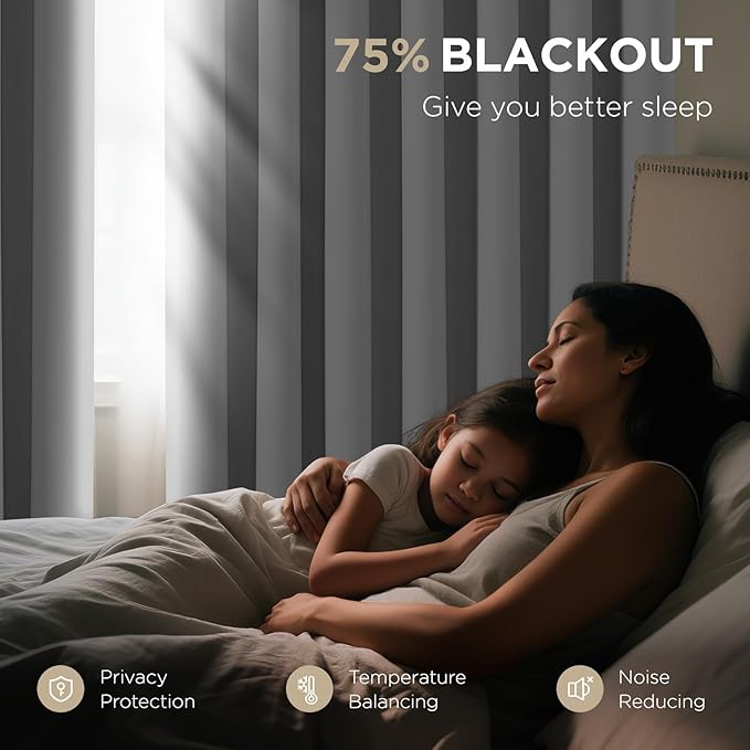 Joydeco Blackout Door Curtain for Doorway Privacy 108 Inches Long, Grommet Closet Curtain for Open Closet, Room Divider for Bedroom Living Room (Pure White 52Wx108L, 1 Panel)