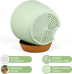 10/9/8 inch Self Watering Pots, Planter, Plant Pots with Mesh Drainage Holes for Indoor Outdoor Garden Plants, Plastic Flower Pots with Deep Reservoir for House Plants, Green with Brown