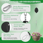 1 Pack Heavy Duty Retractable Plant Hangers, Adjustable Pull-Down Pulleys with 63" Stainless Steel Rope, Double Hooks for Hanging Plants, Bird Feeders, Planters & Pots, Indoor & Outdoor Use