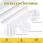 NICETOWN White Room Darkening Curtain 72 inches Long - Grommet Noise Reducing Thermal Insulated Solid Modern Window Treatments for Bedroom/Porch (1 Panel, W66 x L72)