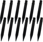 12 Pack 8.3 Inch ABS Ground Spikes - Replacement Stakes for Solar Lights - Fit for Pole Inside Diameter 0.83 Inch - Plastic Ground Stakes for Garden Light Pathway