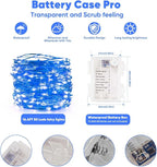 Indoor String Lights, 2 Pack 16.4 Ft Blue Battery LED with Remote