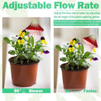 4 PCS Glass Mushroom Plant Watering Globes, 230 ML Large Self Watering Planter Insert Automatic Plant Waterer Bulbs Spikes Plants Water Stakes with Rubber Stopper for Indoor Outdoor Plants
