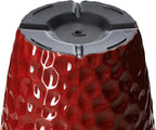 Glitzhome Large Planters for Outdoor Plant, 23.75" H Tall Outdoor Planter, Honeycomb Textured Gradient Red Plastic Planter, with Drainage Hole, Large Flower Pots for Porch Patio Deck Indoor, Set of 2