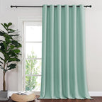 NICETOWN Aqua Blue Blackout Curtains for Bedroom 95 Inch Length - Thermal Insulated Room Darkening Privacy Grommet Window Drapes for Boys Room, Set of 1 Panel, 80 x 95 Inch