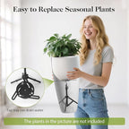 AZEAM Adjustable Plant Risers for Inside Pots, 2 PCS Planter Inserts Fillers for Large Flower Pots, Height Planter Lifter Stand for Outdoor Indoor Plants, 12"- 16" Raise with 4"-12" Top Support