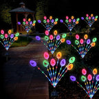 Lmtocs Solar Easter Decorations Outdoor Stake Lights, 2 Packs 16LED Solar Egg Lights for Easter Decor, Waterproof Outdoor Decor for Spring Garden Yard Pathway Lawn