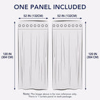 PureFit Outdoor Curtains for Patio Waterproof Weatherproof, UV Resistant Outside Curtains for Gazebo, Front Porch, Pergola, Sun Blocking Privacy Curtain, 52W x 120L inch, 1 Panel, Light Gray