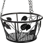 Goaste 2 Pack Metal Plant Hanger, Hanging Plant Holder with Ceiling Hook, Modern Plant Hanging Basket, Decorative Planter Flower Pots Shelf for Indoor Outdoor Use, Home Decor