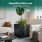 Galvanized Steel Planter Box 26Inch Black Metal Planter Large Square Indoor Outdoor Planters Cube Steel Heavy Duty Flower Pot Powder Coating Modern Commercial Residential for Patio, Yard, Garden