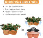 VECELO 7 Tier Vertical Garden Planter, Self Watering Stackable Planters with Wheels for Strawberries, Herbs, Flowers, Vegetables, Red