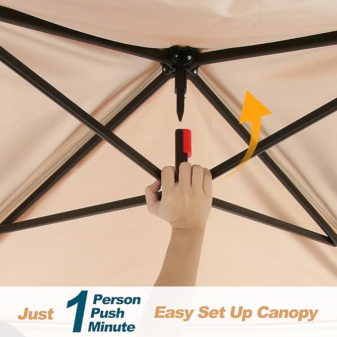 10x10 Pop Up Gazebos on Clearance 11x11 Canopy Tent Easy Up – Coffee