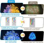 200ft Outdoor Rope Light, IP68 Waterproof 25 Color Changing String Lights with 149 Modes, Warm White & RGB LED Multicolor Twinkle Fairy Tube Lights for Indoor & Outside Railing, Balcony, Patio Decor
