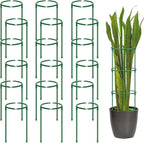 36 Pack Plant Support Stakes for Indoor Plants, Half Round Plant Stakes Ring Stackable 3 Tier Garden Flower Support for More Sizes (10,20,30 Inches), Plastic Cage Trellis for Climbing Leafy Vegetable